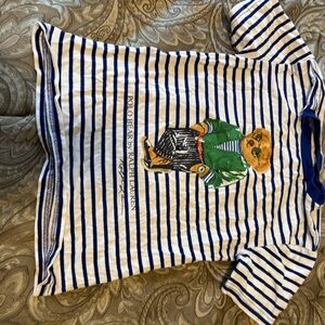 Ralph Lauren Kids Striped Blue and White Shirt